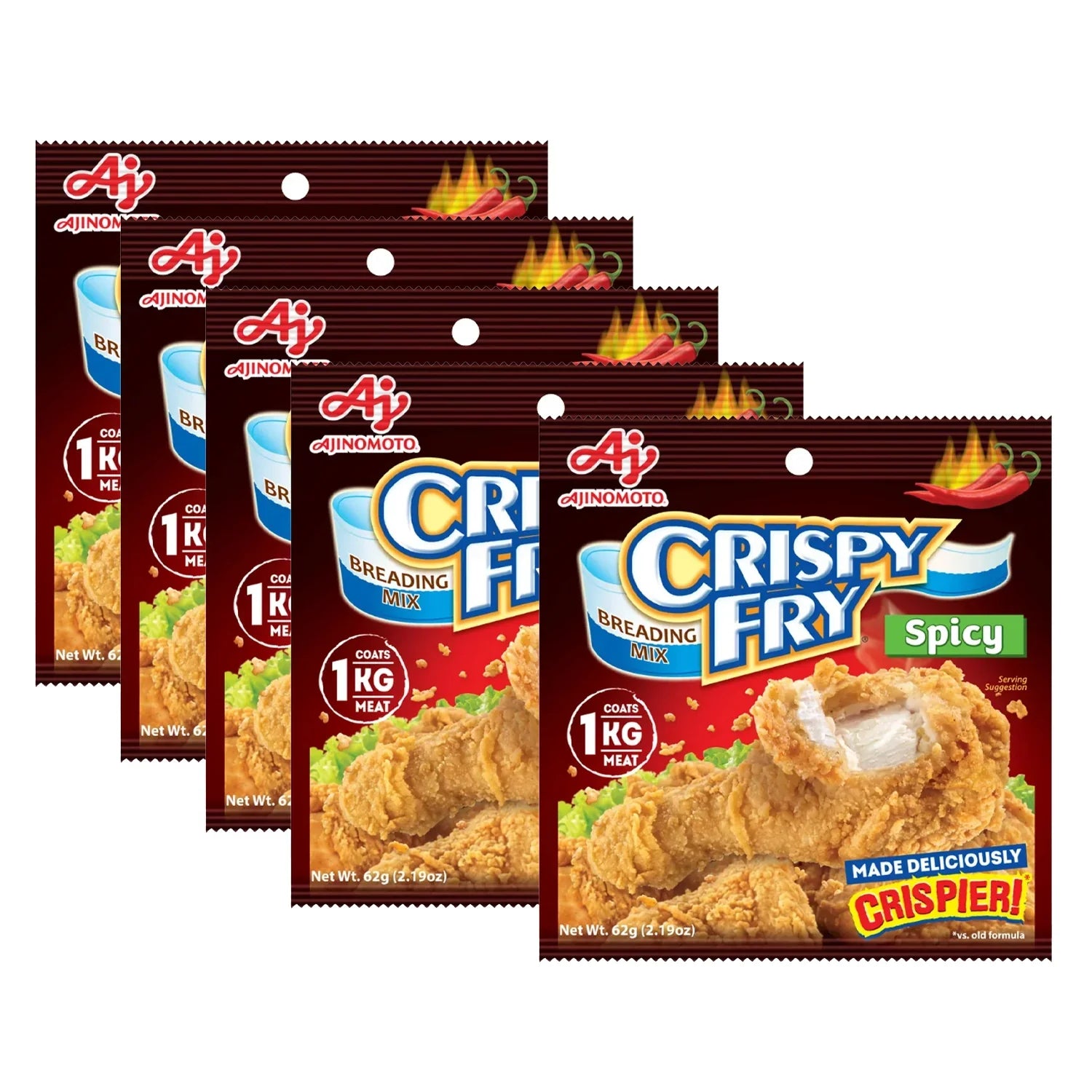 Ajinomoto Crispy Fry Spicy Breading Mix 62gm x 4 Pcs